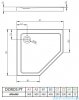Radaway Doros Plus PT brodzik pięciokątny 90x90cm SDRPTP9090-01